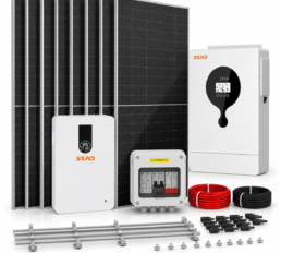 Kit Solar Híbrido 5KW 120V Para Viviendas, hogares, cortes de energía Huella Solar