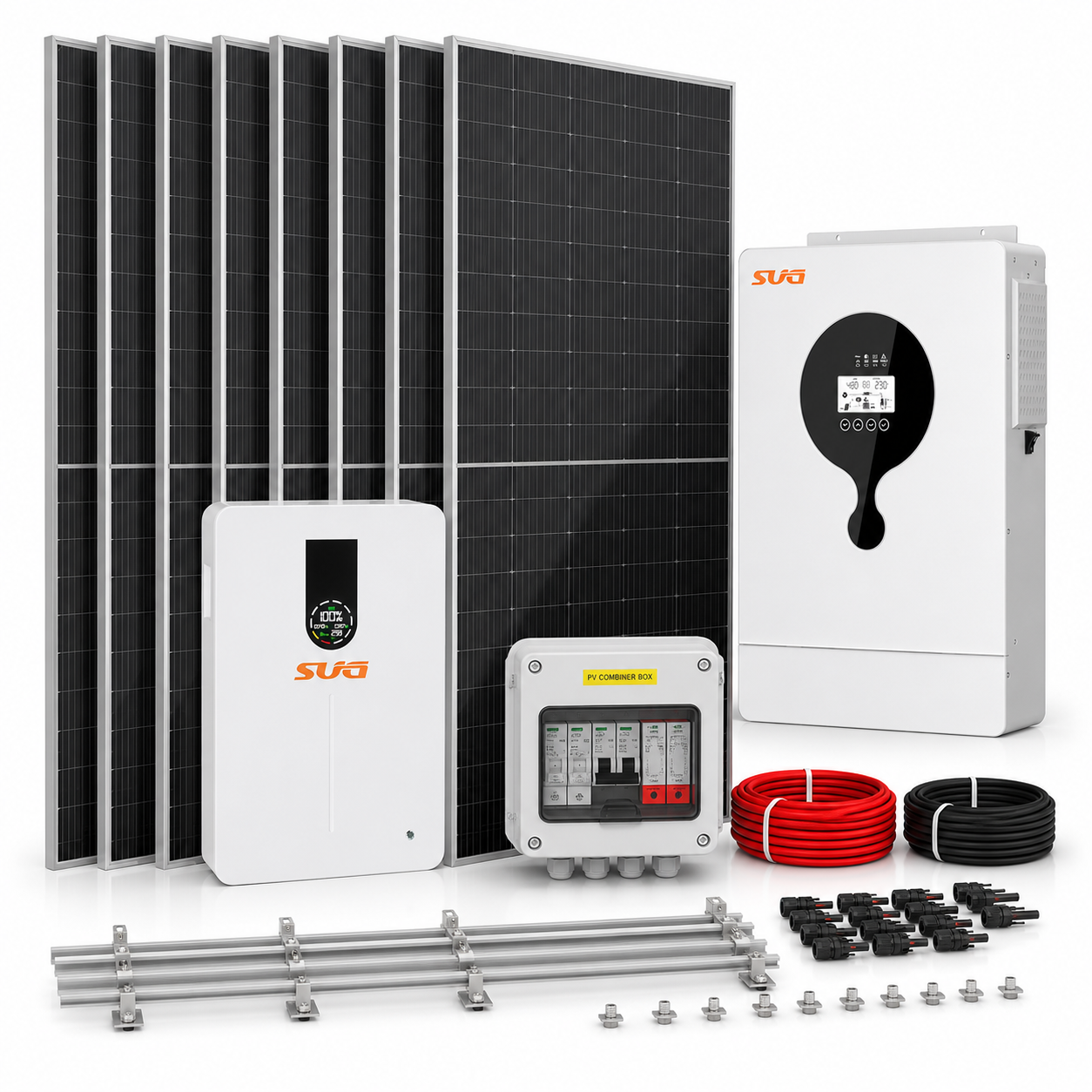 Kit Solar Híbrido 5KW 120V Para Viviendas, hogares, cortes de energía Huella Solar